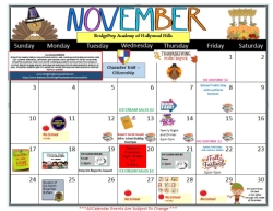 November Calendar 