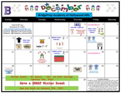 DECEMBER'S CALENDAR IS NOW AVAILABLE