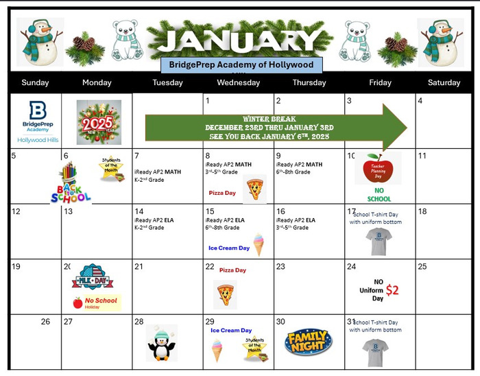 January 2025 Activity Calendar News and Announcements